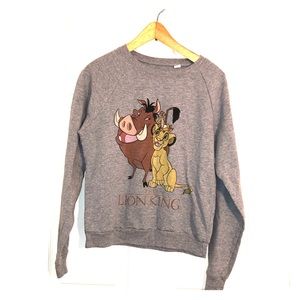Disney Lion King Pumba and Timone grey sweatshirt